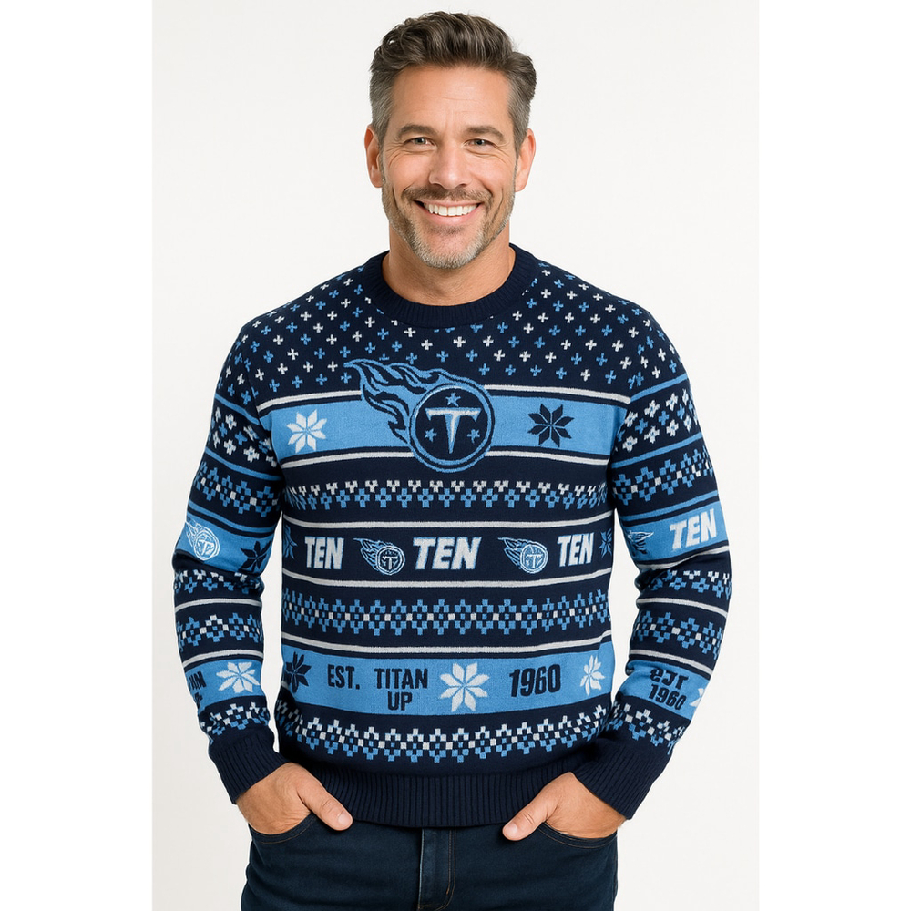 Men’s Tennessee Titans Long Sleeve Sweater – Official NFL Apparel–Size 2XL–NWT